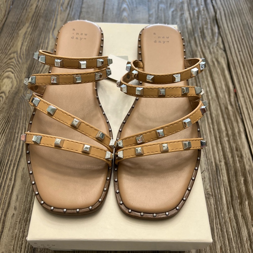 NWT A New Day Studded Slip-on Sandals